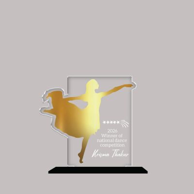 Winner Of Dance Competition Personalized Best Dancer Award  Dance Achievement Recognition Gift for Dancers, Students & Teacher  UV Printed Acrylic Award Trophy